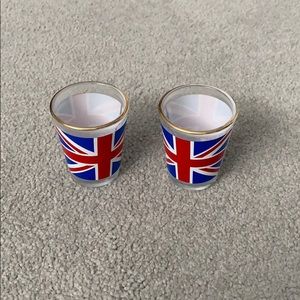 Shotglasses (2) (British flag design)
